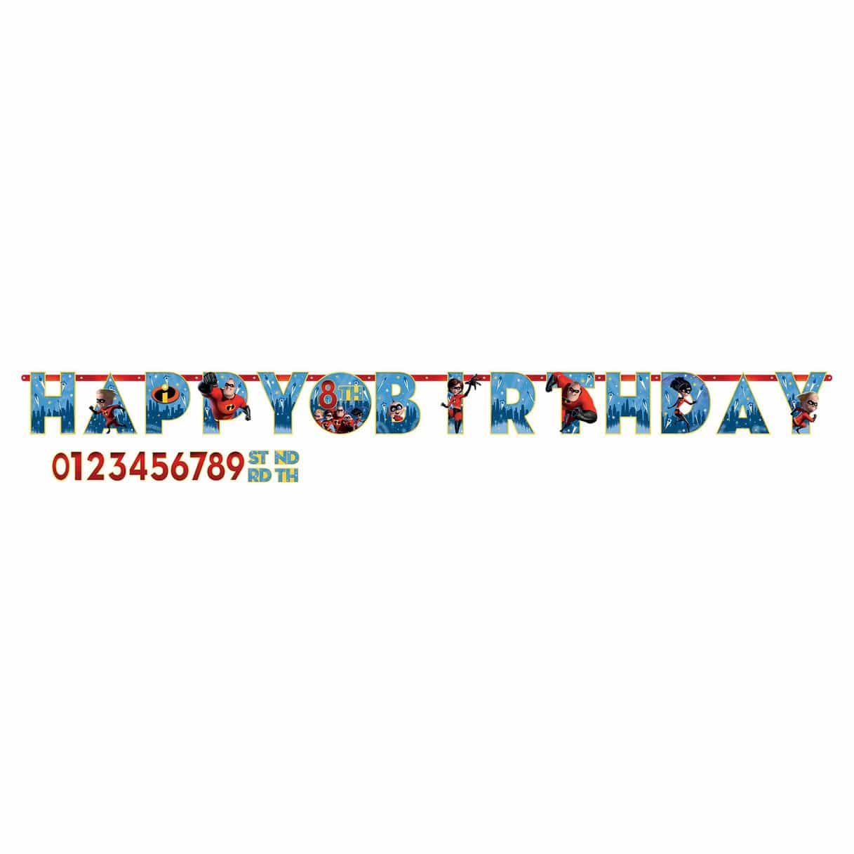 Amscan Party Supplies Incredibles 2 Jumbo Letter Banner