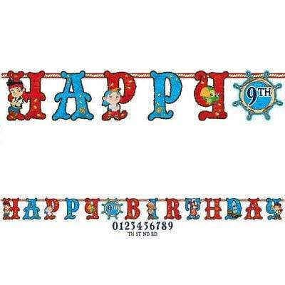 Amscan Party Supplies Jake and the Neverland Pirates Add an Age Letter Banner