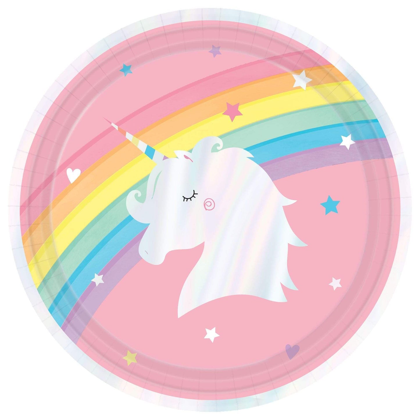 Amscan Party Supplies Magical Rainbow 9in Plates  9″ (8 count)