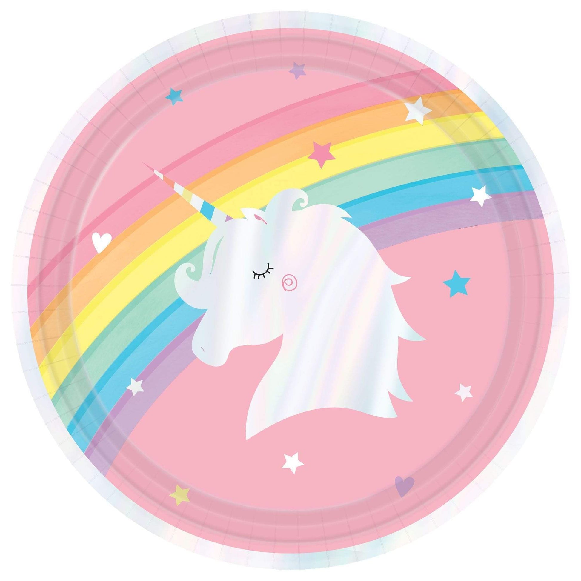 Amscan Party Supplies Magical Rainbow 9in Plates  9″ (8 count)