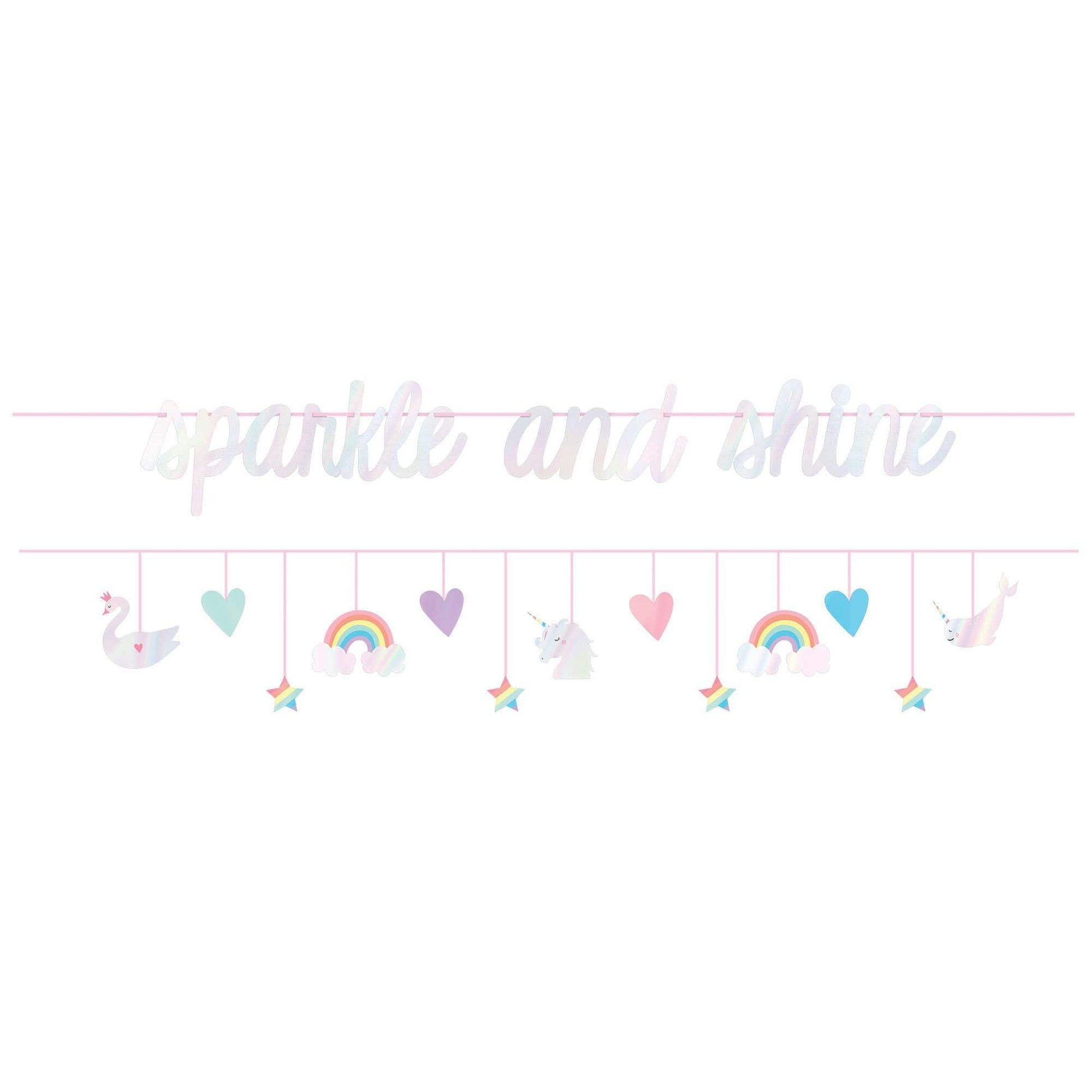 Amscan Party Supplies Magical Rainbow Multi Banner (2 count)