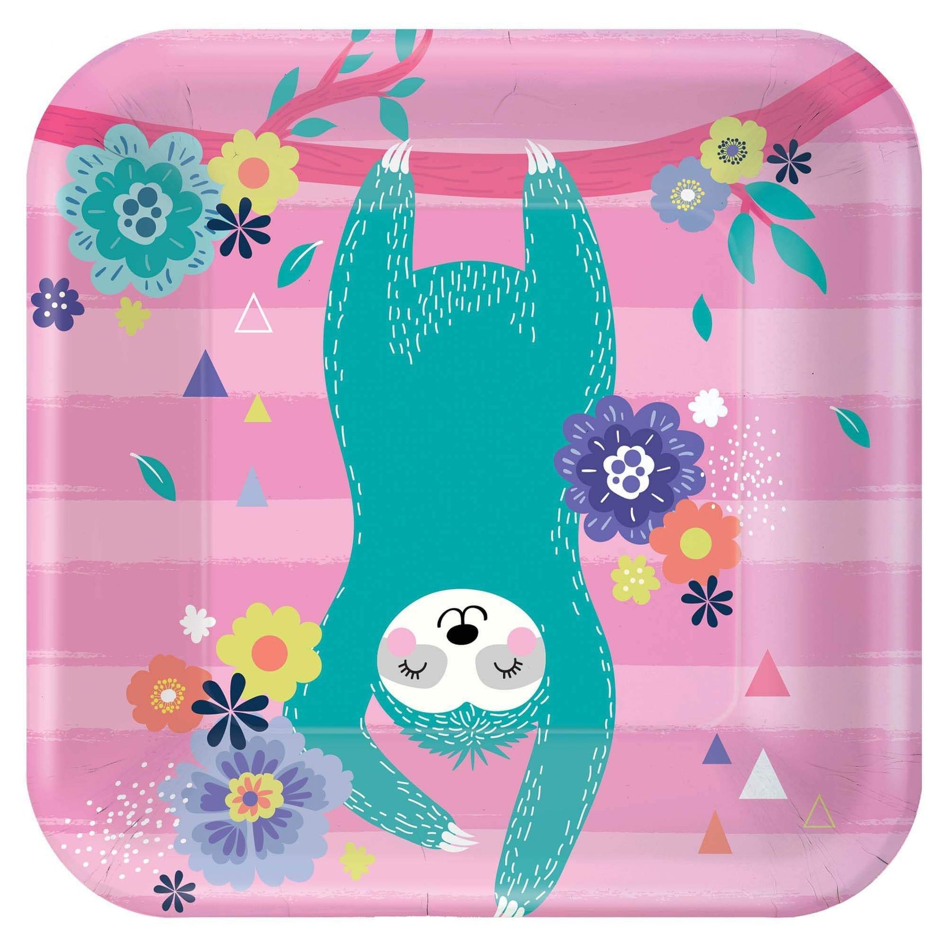Amscan Party Supplies Sloth 7in Plates 7″ (8 count)