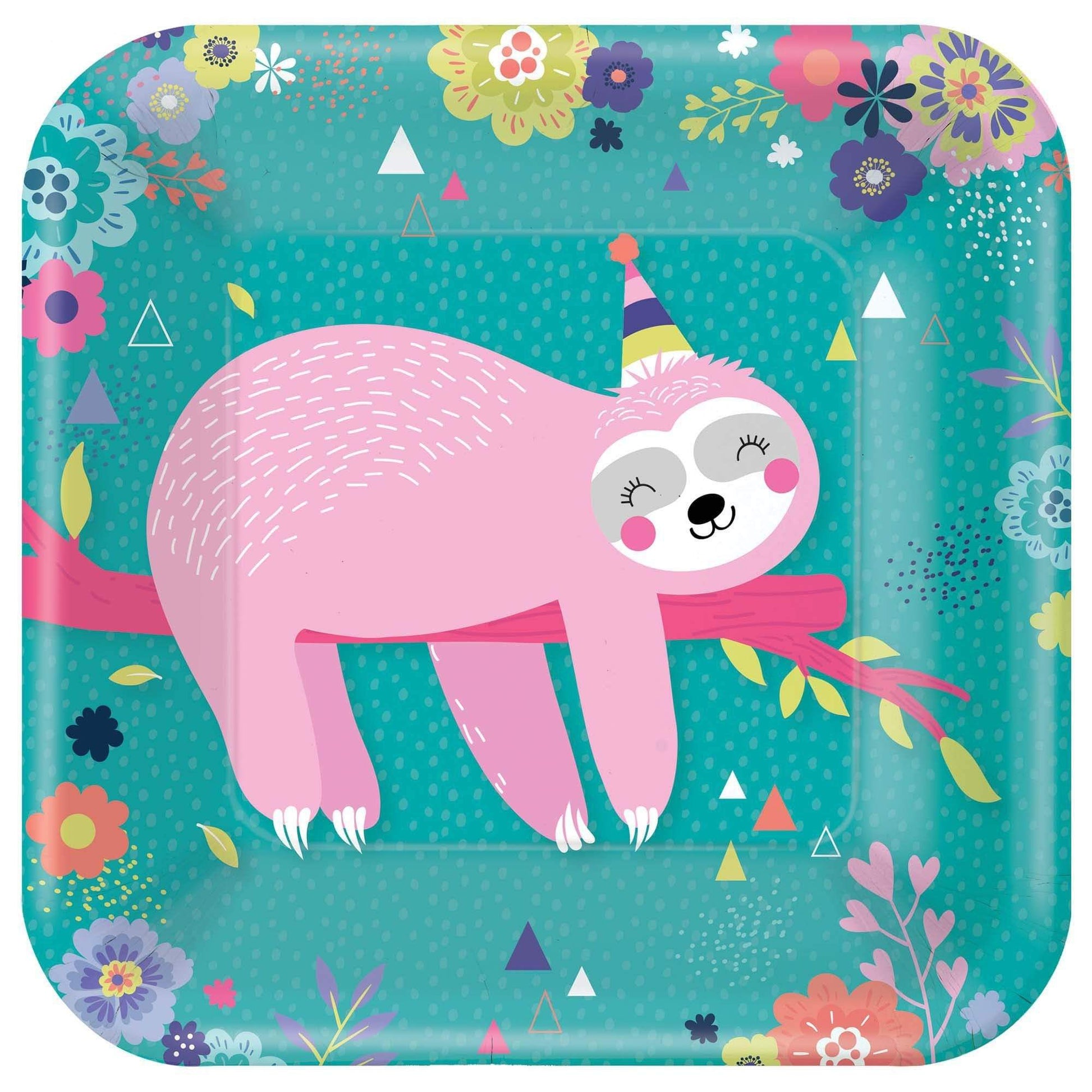 Amscan Party Supplies Sloth 9in Plates 9″ (8 count)
