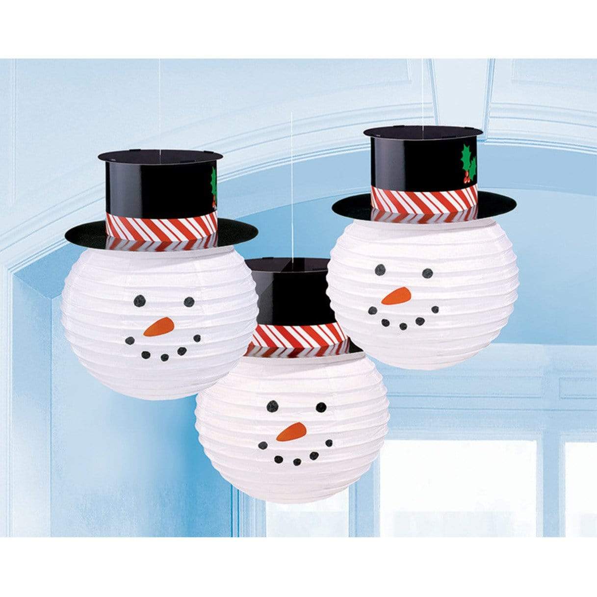 Amscan Party Supplies Snowman Lantern Hat 9″ (3 count)