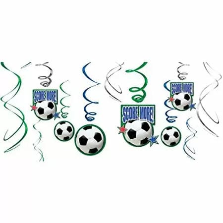 Amscan Party Supplies Soccer Swirls Decorations Kit ( count)