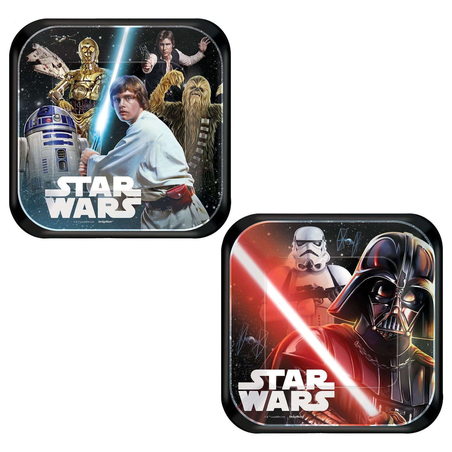 Amscan Party Supplies Star Wars Classic 7in Square Plates 7″ (8 count)