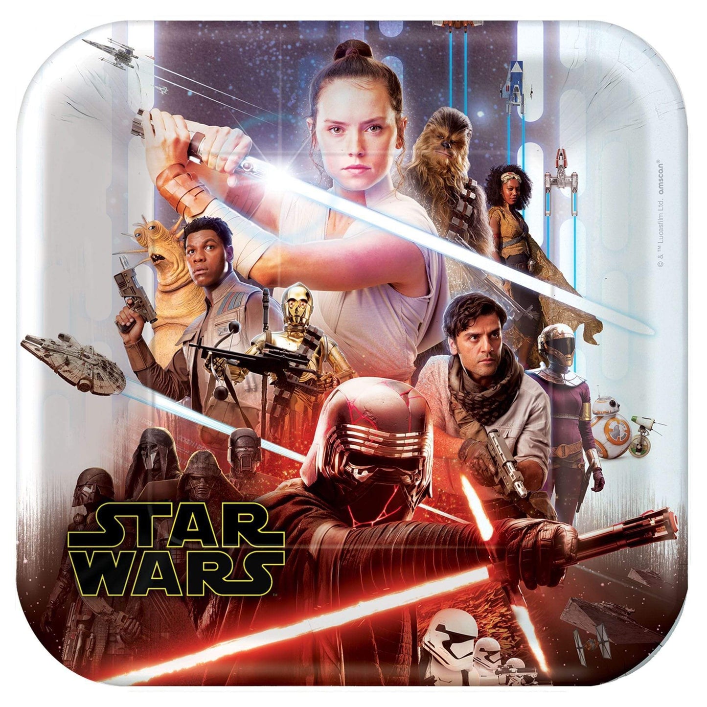 Amscan Party Supplies Star Wars Episode 9 9in Plates 9″ (8 count)