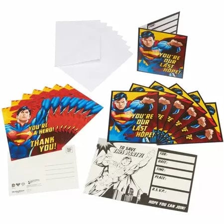 Amscan Party Supplies Superman Invitations and Thank You Cards (16 count)