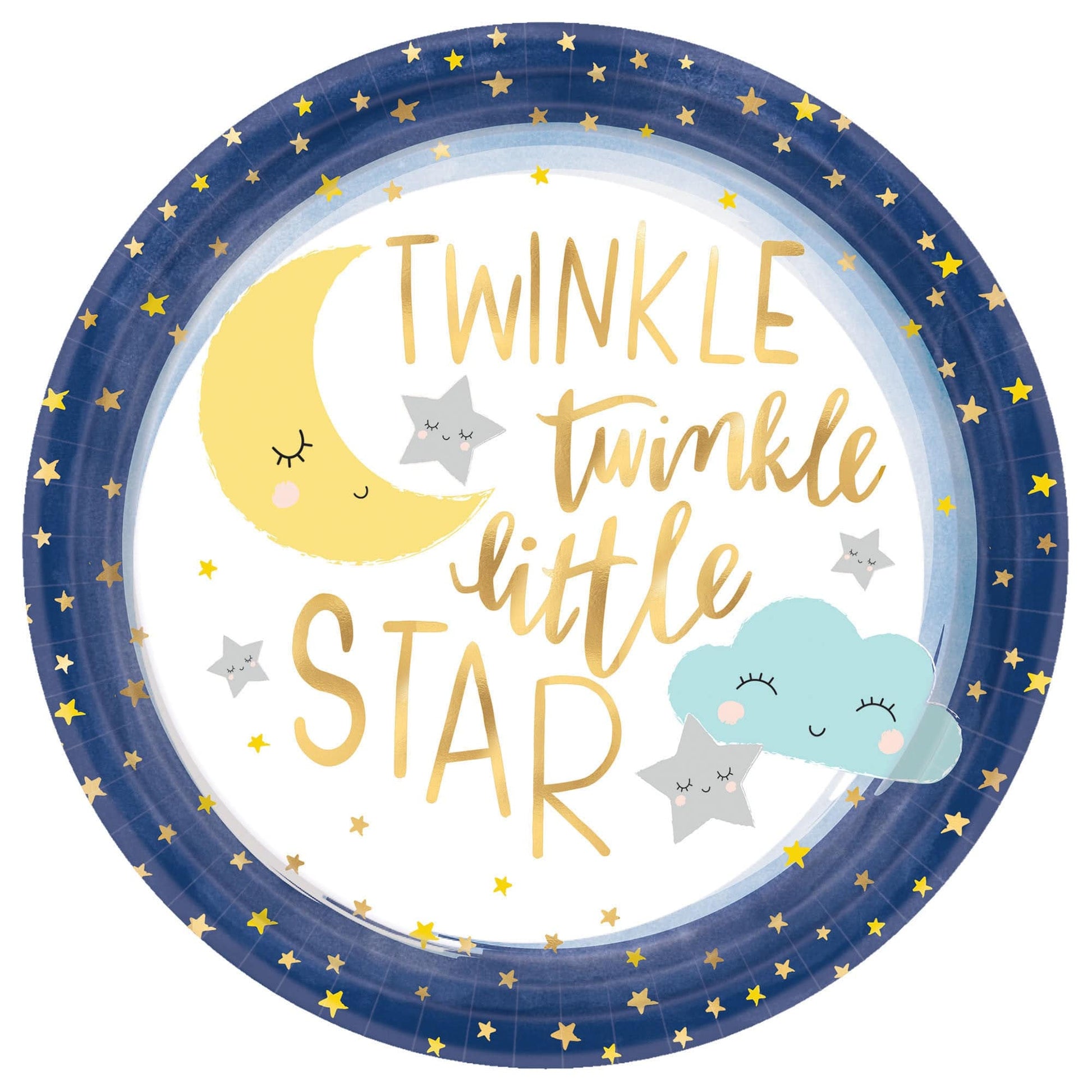 Amscan Party Supplies Twinkle Little Star Plates 10.5″ (8 count)
