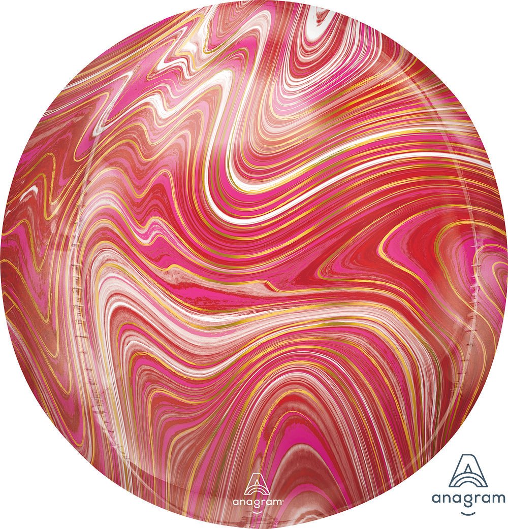 15" Marblez Orbz - Red & Pink - Anagram