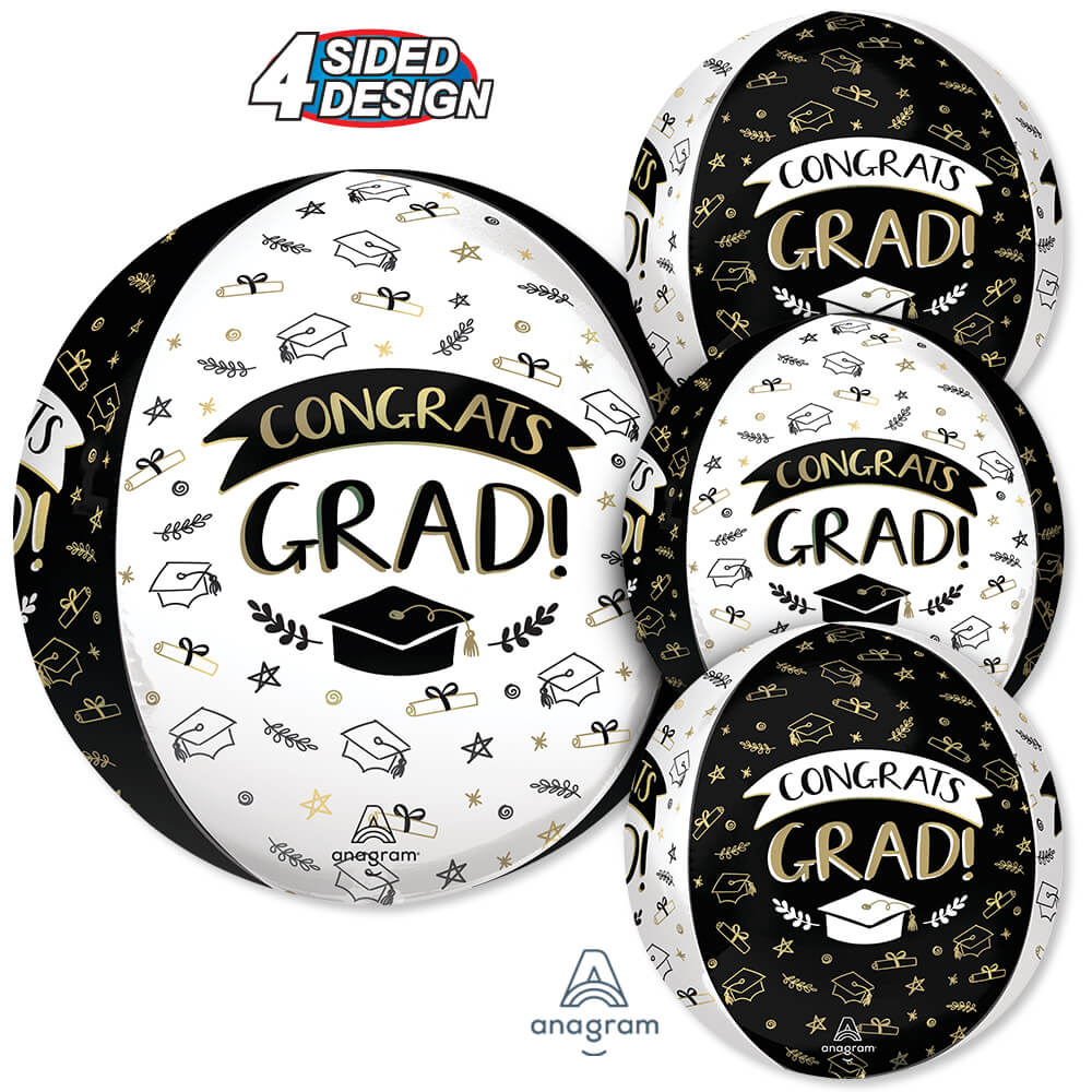 Sketched Grad Icons Orbz 16″ Balloon