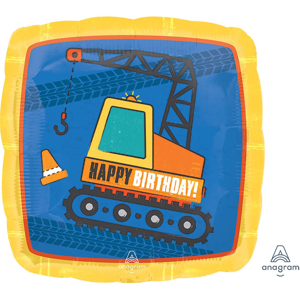 Construction Happy Birthday 18″ Balloon