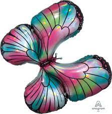 30" Iridescent Teal Pink Butterfly - Anagram