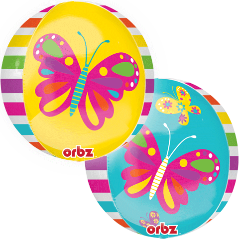 16" Orbz Spring Buttlerfly Foil Balloons
