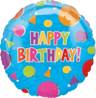 Anagram Mylar & Foil 18" Happy Birthday Dots Foil Balloons