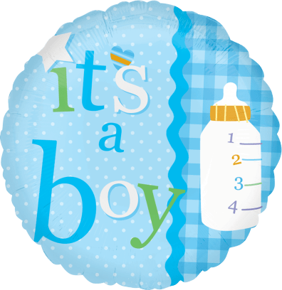 Anagram Mylar & Foil 18" Its a Baby Boy Bottle Foil Balloons