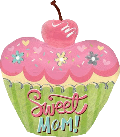 Anagram Mylar & Foil 24" Mother's Day Sweet Mom Cupcake Balloon