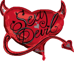 Anagram Mylar & Foil 25" Sexy Devil Heart Balloon