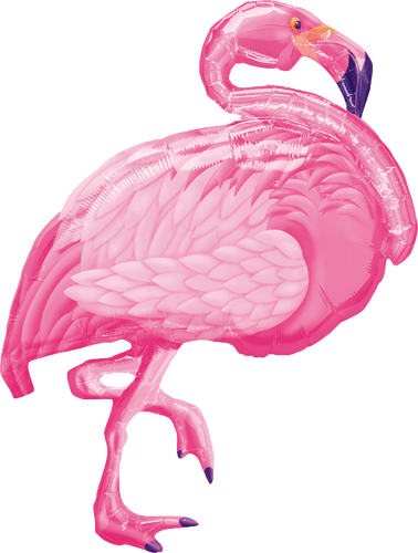Anagram Mylar & Foil 35" Pink Flamingo SuperShape Balloon