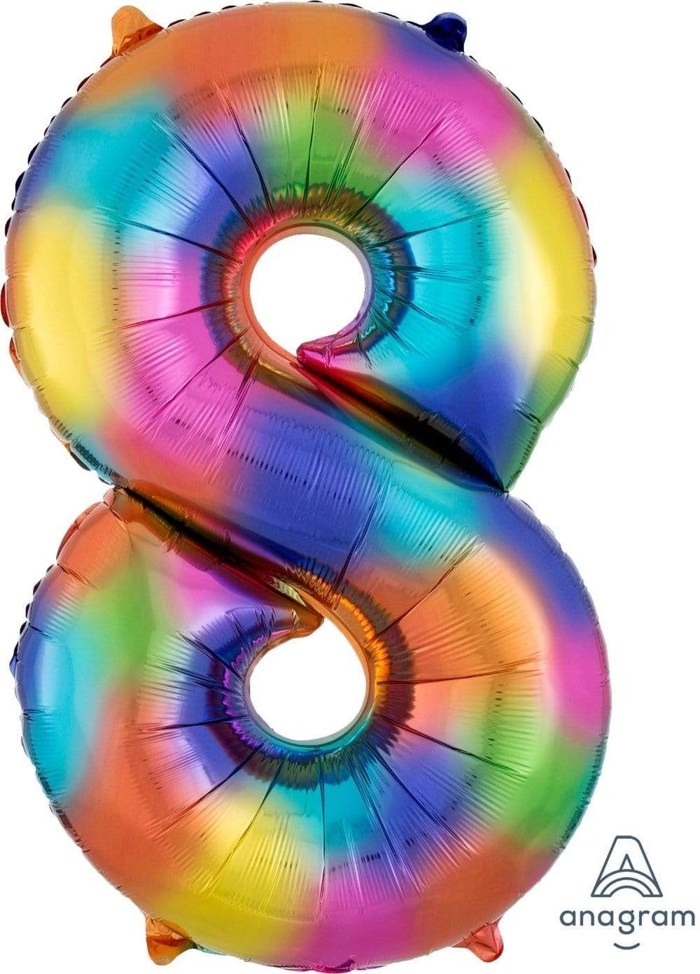 Anagram Mylar & Foil 8 Rainbow Splash 34″ Numbers