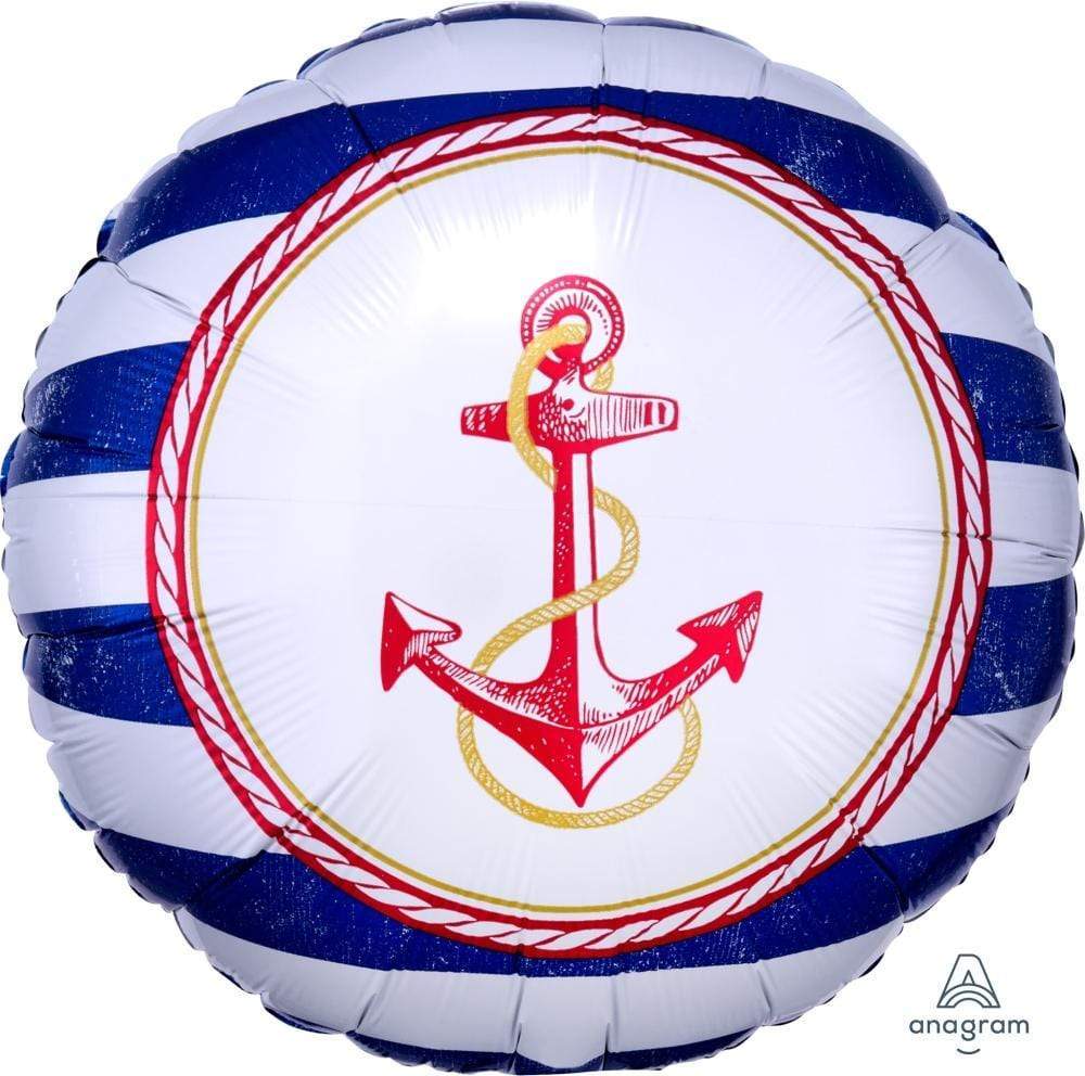 Anagram Mylar & Foil Anchors Aweigh 18″ Balloon
