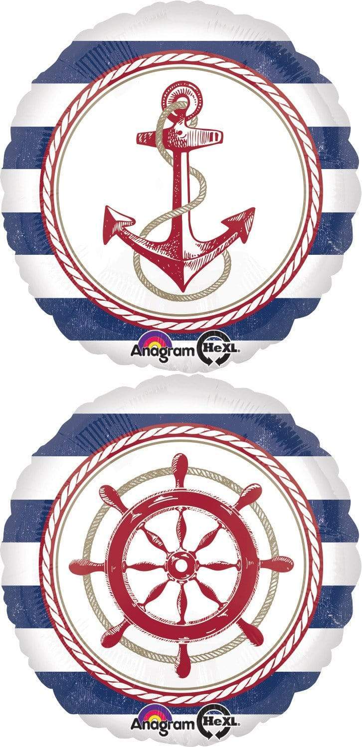 Anagram Mylar & Foil Anchors Aweigh 18″ Balloon