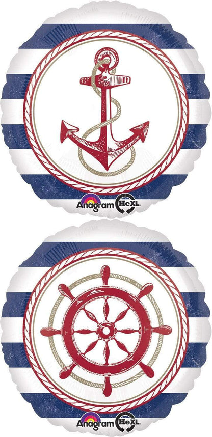 Anagram Mylar & Foil Anchors Aweigh 18″ Balloon