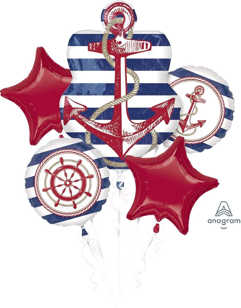 Anagram Mylar & Foil Anchors Aweigh Balloon Bouquet