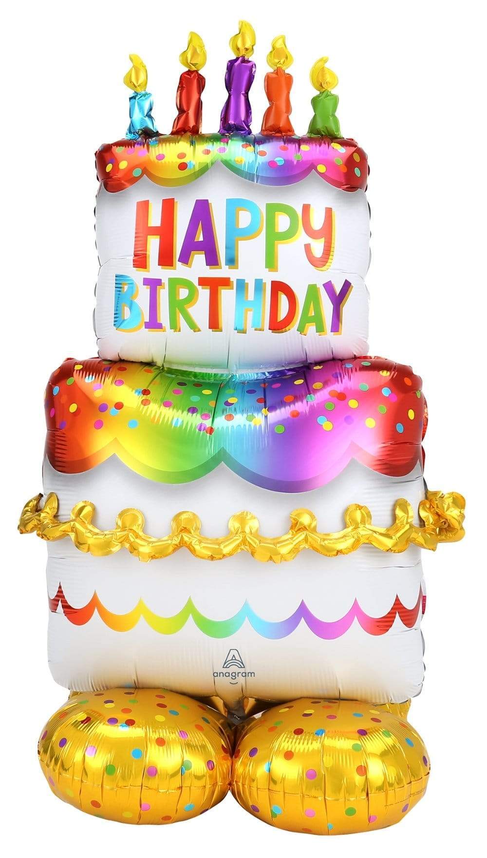 Anagram Mylar & Foil Birthday Cake Airloonz 60″ Balloon