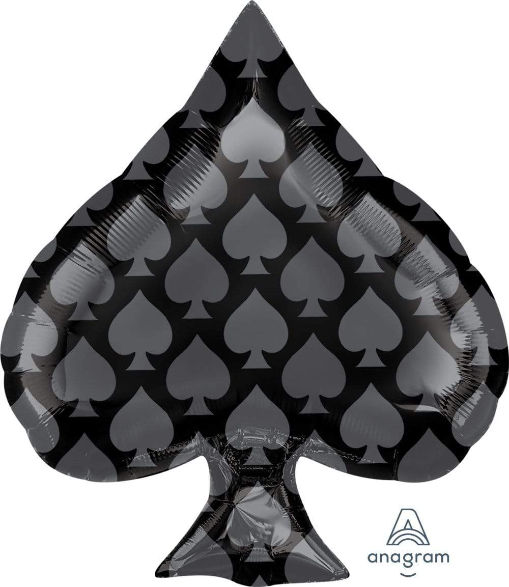 Anagram Mylar & Foil Black Spade 22" Mylar Foil Balloon