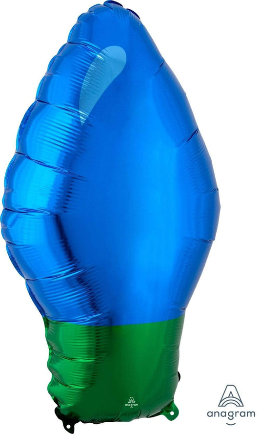 Anagram Mylar & Foil Blue Christmas Light Bulb 22″ Balloon