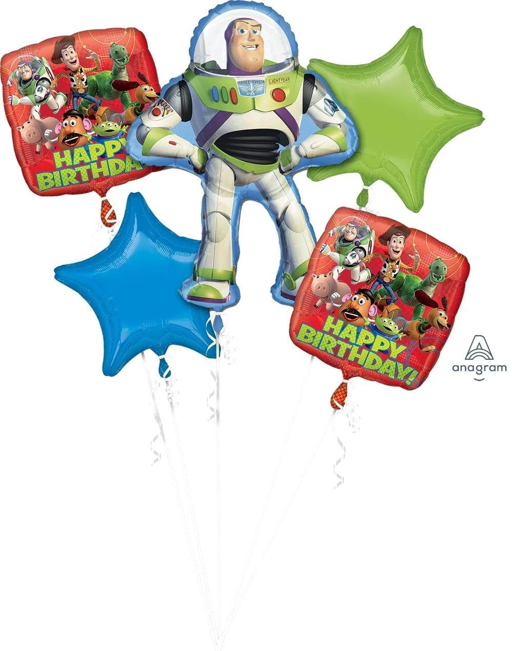 Anagram Mylar & Foil Bouquet Toy Story Gang Foil Balloons