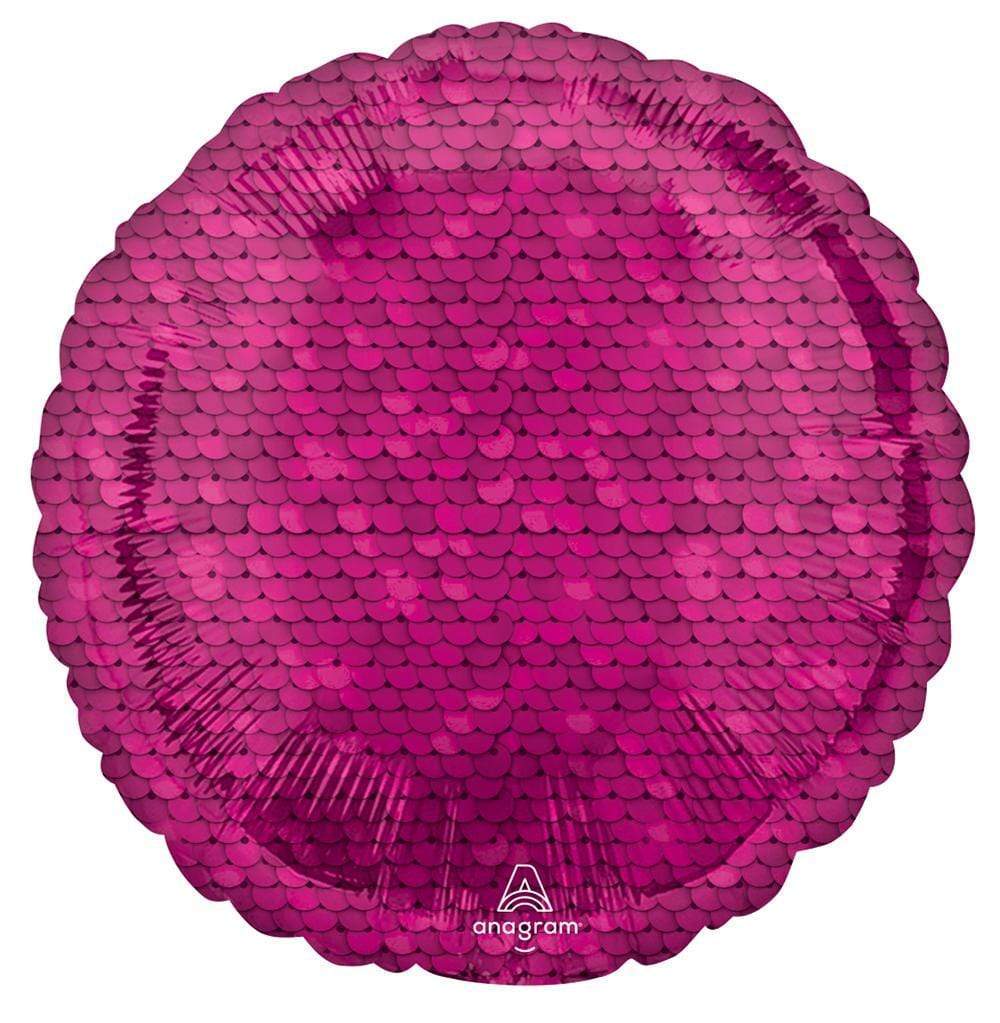 Anagram Mylar & Foil Bright Pink Sequins 18″ Balloon