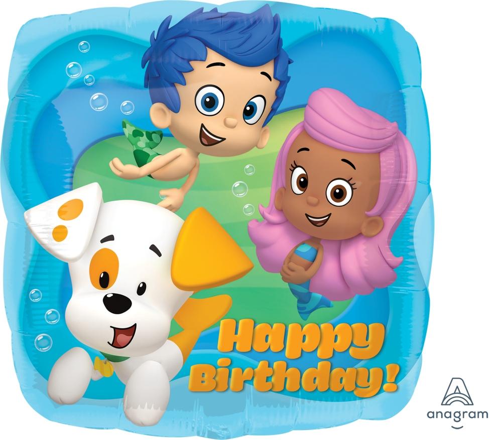 Anagram Mylar & Foil Bubble Guppies 18" Happy Birthday Balloon