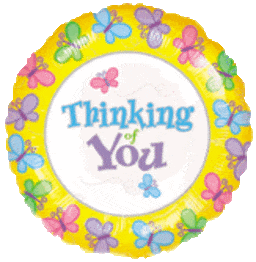 Anagram Mylar & Foil Butterfly Thinking of You 18″ Balloon