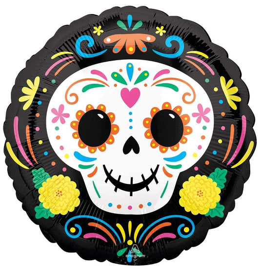 Anagram Mylar & Foil Day of the Dead Skull 18″ Balloon
