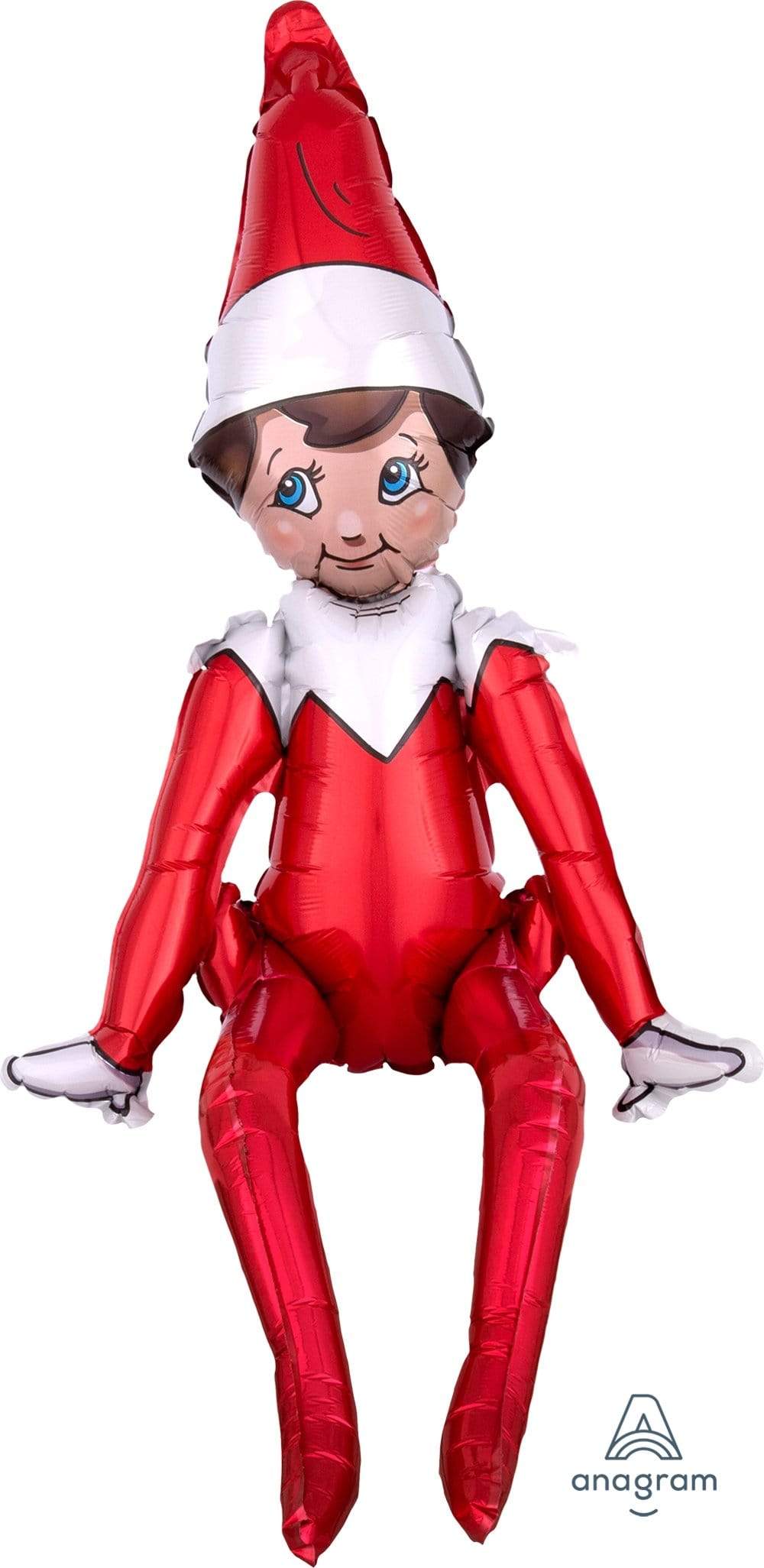 Anagram Mylar & Foil Elf on a Shelf Sitting 29″ Balloon