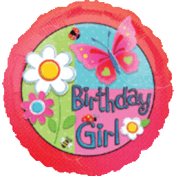 Garden Birthday Girl 18″ Balloon