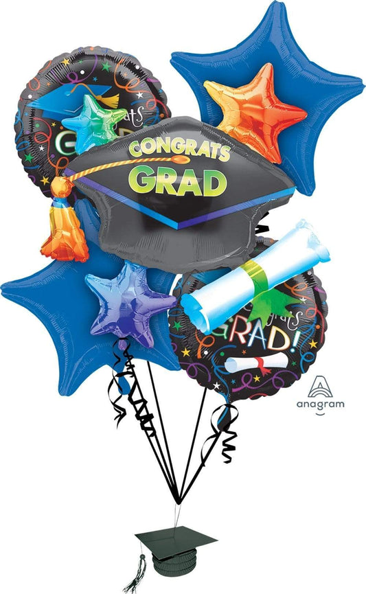 Anagram Mylar & Foil Grad Celebration Balloon Bouquet