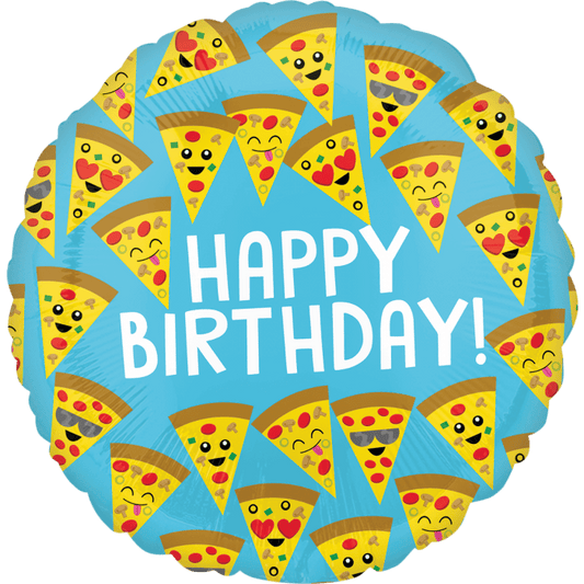 Anagram Mylar & Foil Happy Birthday Pizza Slices 18″ Balloon
