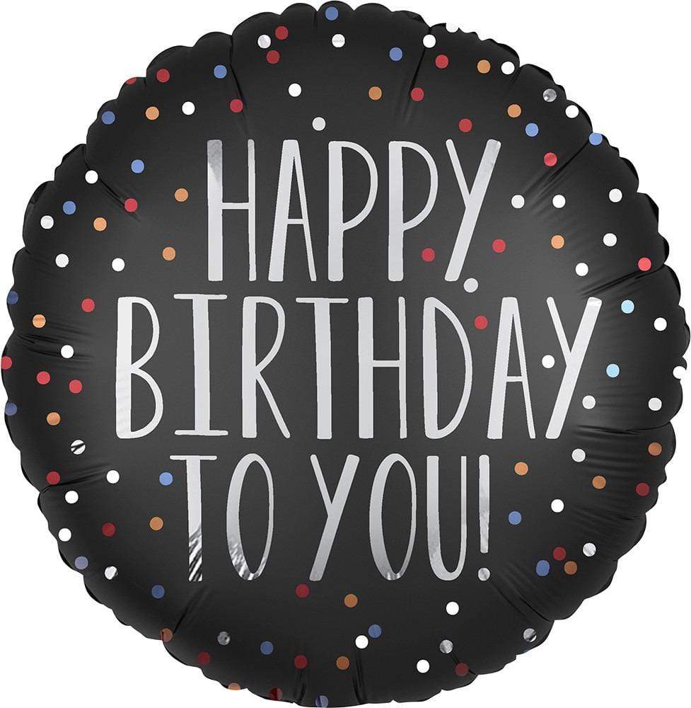 Anagram Mylar & Foil Happy Birthday To You! Satin 18″ Balloon