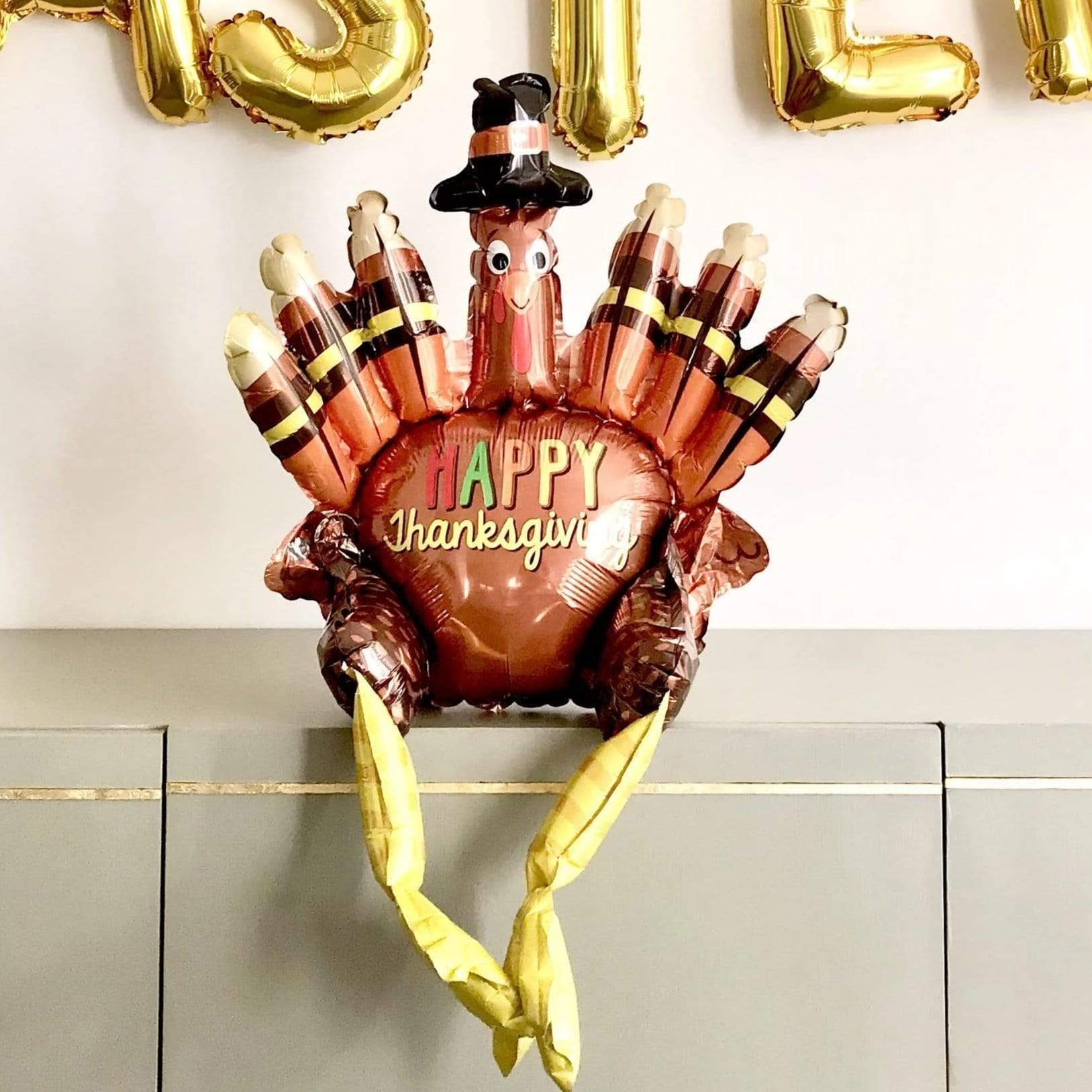 Anagram Mylar & Foil Happy Thanksgiving 26" Sitting Turkey Balloon
