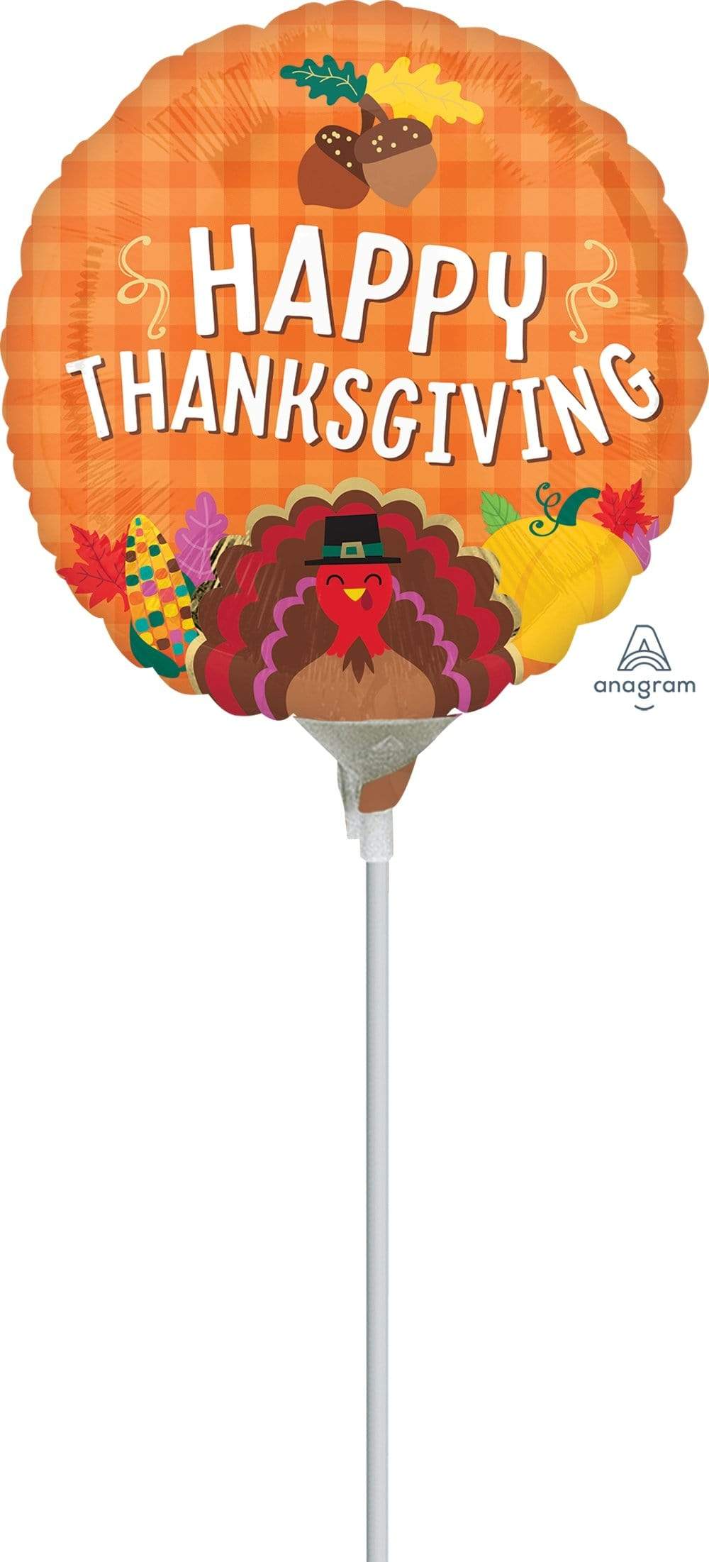 Anagram Mylar & Foil Happy Thanksgiving 9″ Balloon (requires heat-sealing)