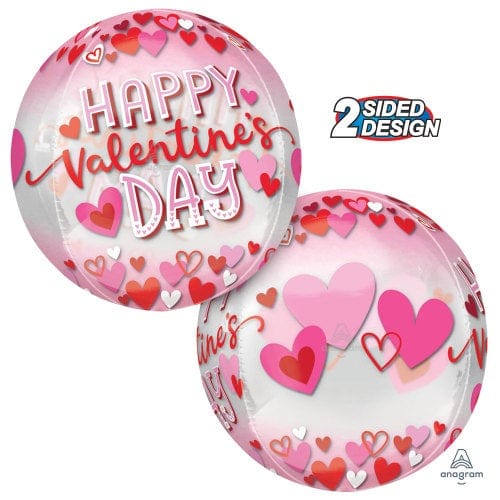Anagram Mylar & Foil Happy Valentine's Day Orbz 16″ Balloon