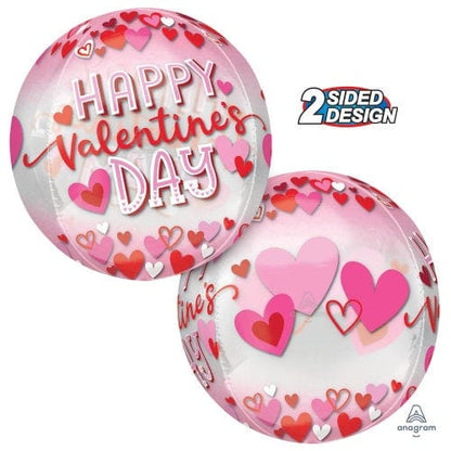 Anagram Mylar & Foil Happy Valentine's Day Orbz 16″ Balloon