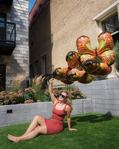 Anagram Mylar & Foil Iridescent Monarch Butterfly 30″ Holographic Foil Balloon