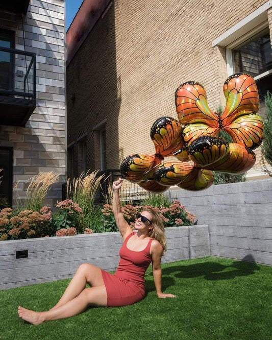 Anagram Mylar & Foil Iridescent Monarch Butterfly 30″ Holographic Foil Balloon