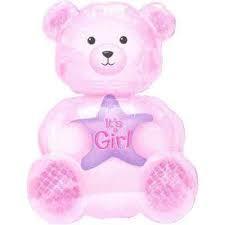 Anagram Mylar & Foil It's A Girl Bear 24″ Balloon