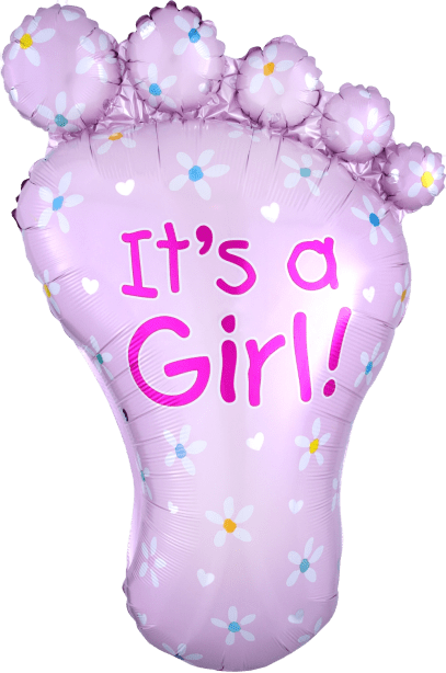 Anagram Mylar & Foil It's a Girl Foot 32" Mylar Foil Balloon