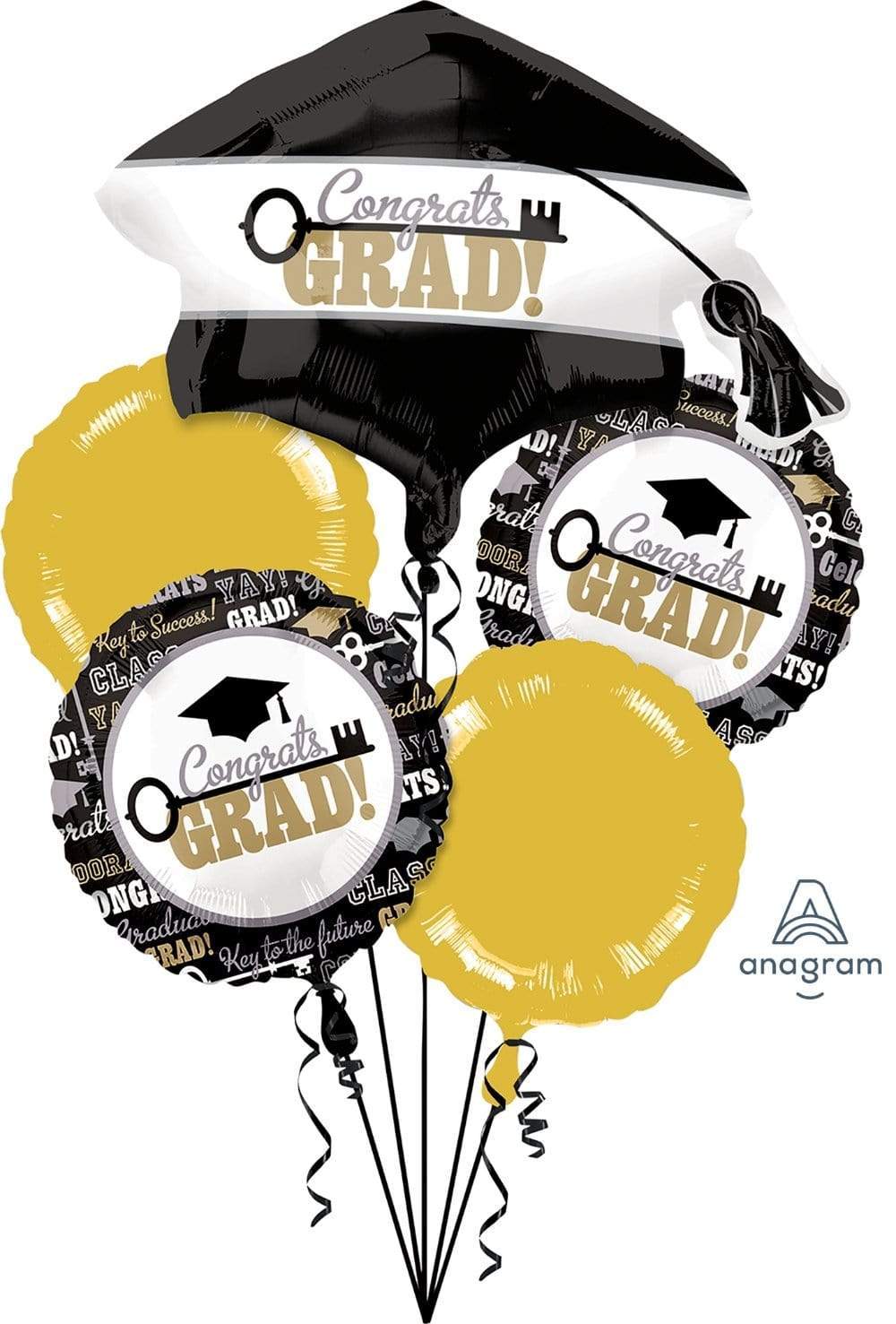 Anagram Mylar & Foil Key to Success Balloon Bouquet